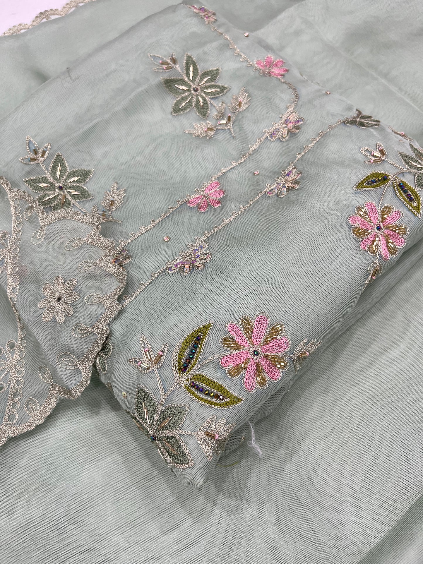 VFS Burberry Multi Embroidery Women Unstitch Suit
