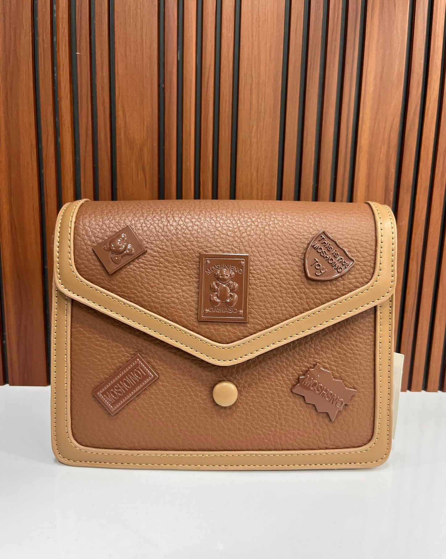 Weave Closet Premium Faux Leather Envelope Crossbody Bag