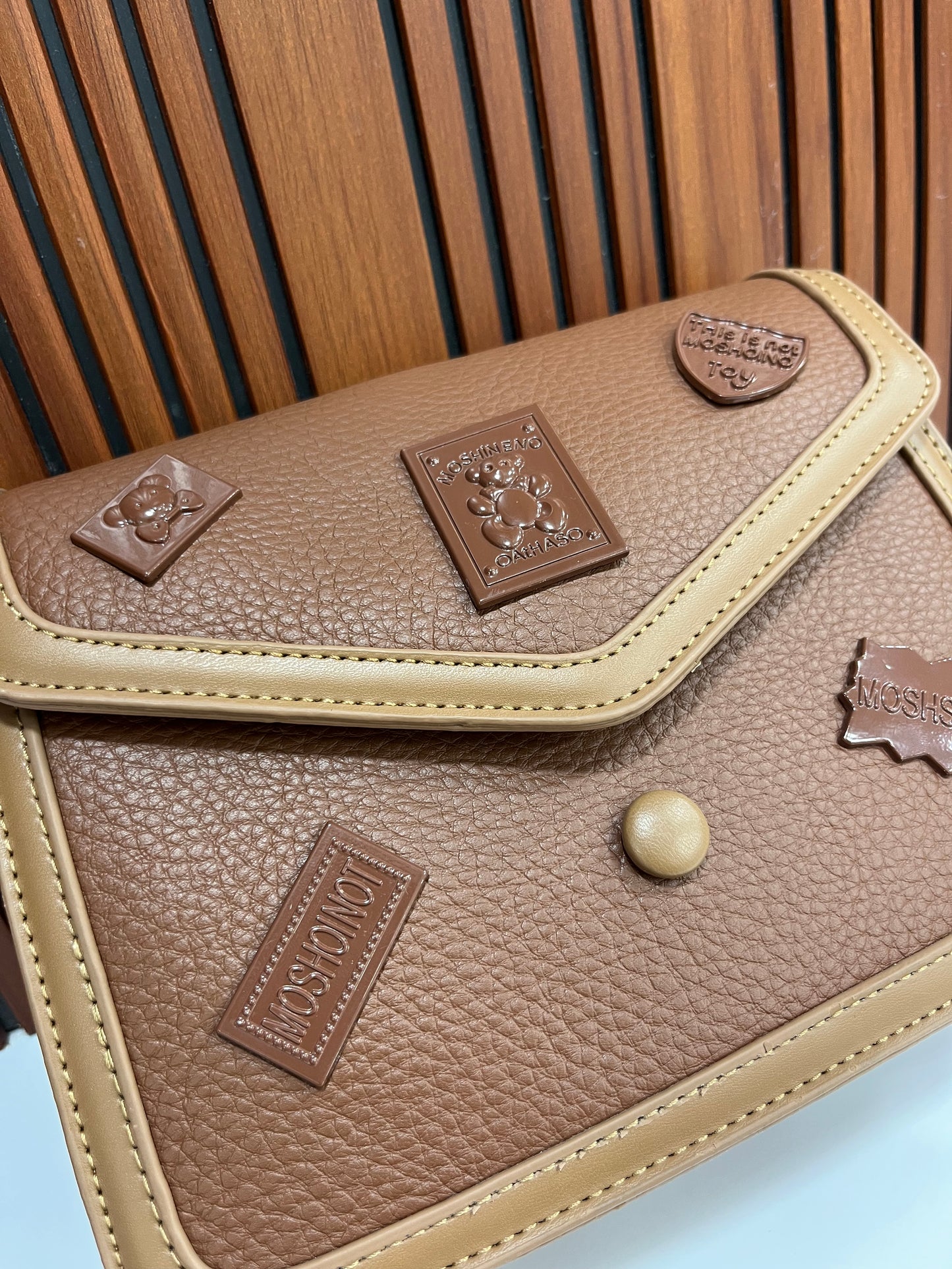 Weave Closet Premium Faux Leather Envelope Crossbody Bag