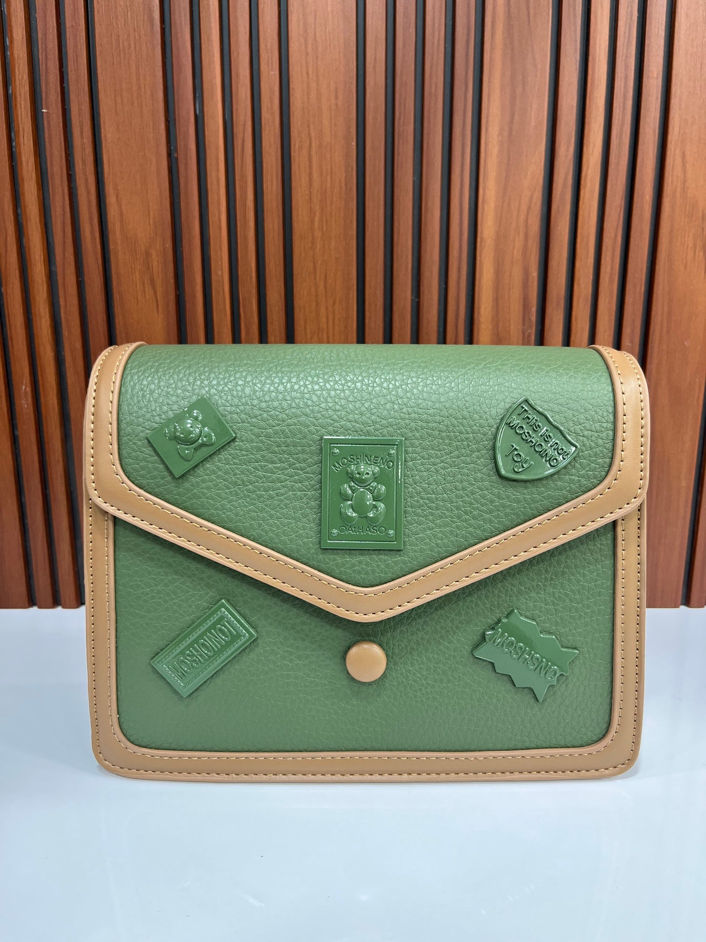 Weave Closet Premium Faux Leather Envelope Crossbody Bag