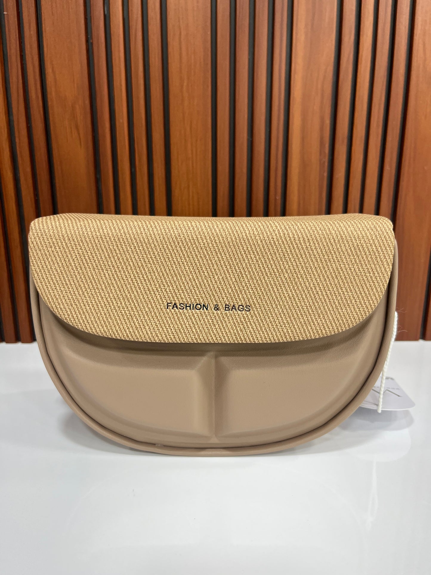 Weave Closet Curved Moon Flap Shoulder Bag