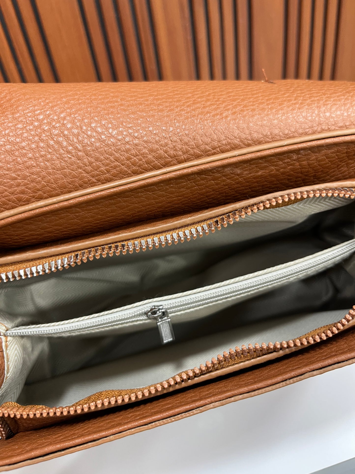 Weave Closet Clay & Chic Handbag with Printed Scarf Detail