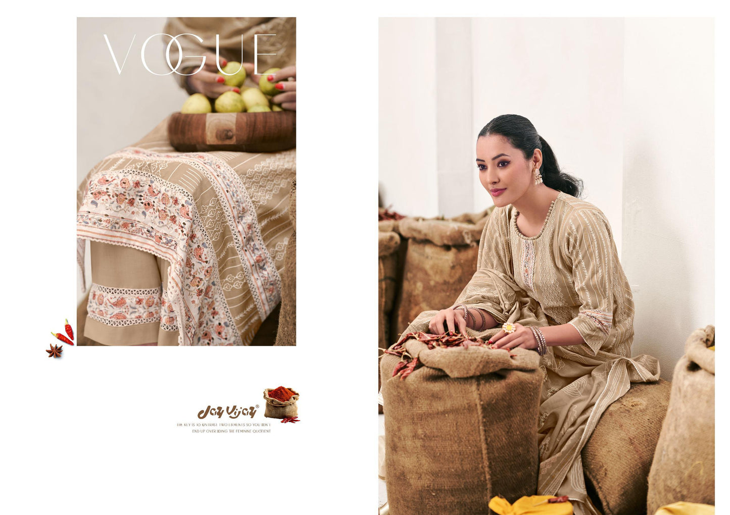 Achari Edit: Premium Jaipuri Cotton Unstitched Suit Set