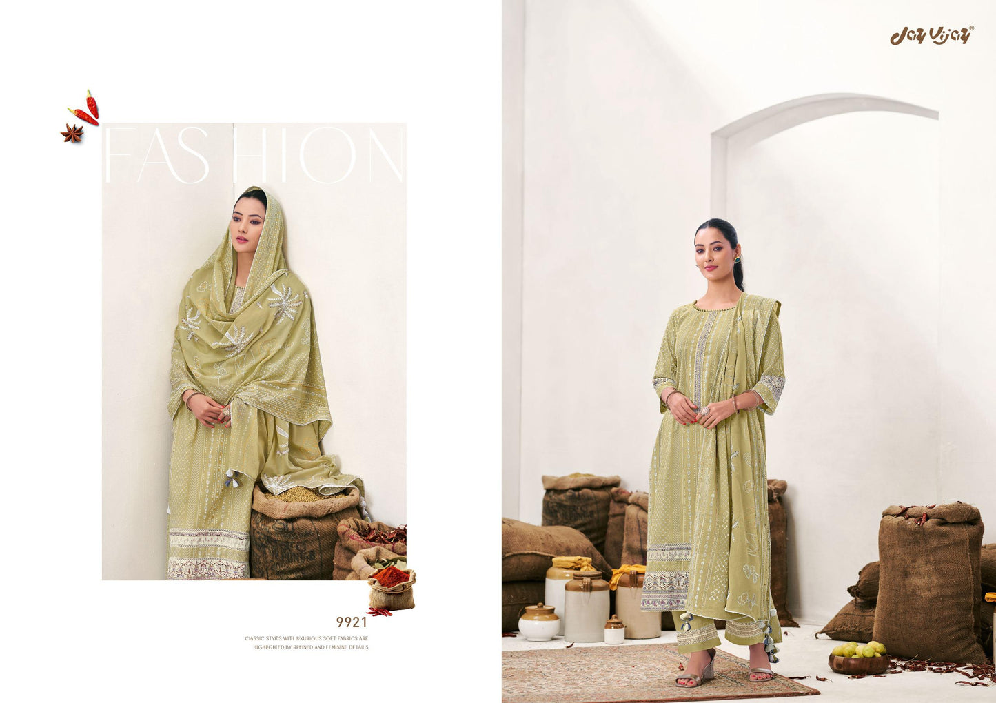 Achari Edit: Premium Jaipuri Cotton Unstitched Suit Set