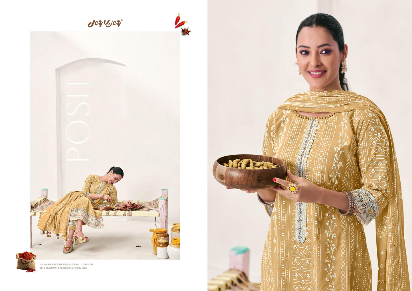 Achari Edit: Premium Jaipuri Cotton Unstitched Suit Set