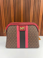 Weave Closet (FC) MK Large Logo Stripe Dome Crossbody Bag