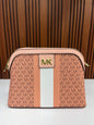 Weave Closet (FC) MK Large Logo Stripe Dome Crossbody Bag