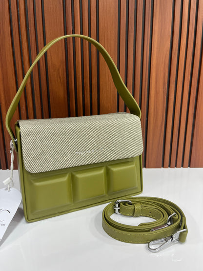 Weave Closet Structured flap women Sling bag