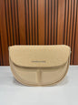 Weave Closet Curved Moon Flap Shoulder Bag