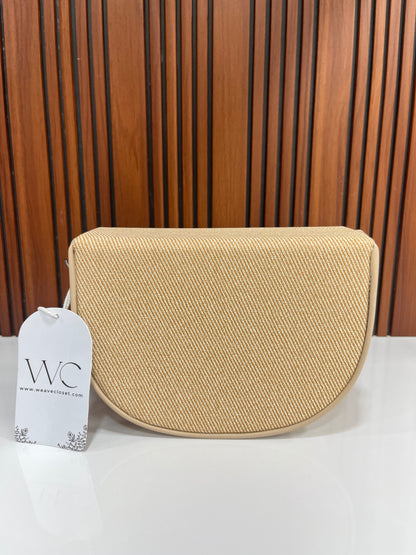 Weave Closet Curved Moon Flap Shoulder Bag