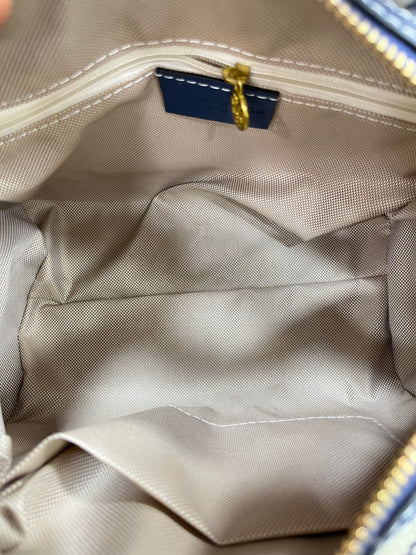 Tory Burch (FC) Small Duffle Bag - Navy Blue Monogram Canvas