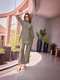 Weave closet Luxe Wide-Leg Elegance Co-Ord Set