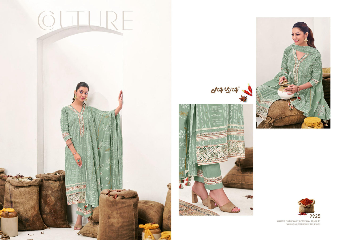 Achari Edit: Premium Jaipuri Cotton Unstitched Suit Set
